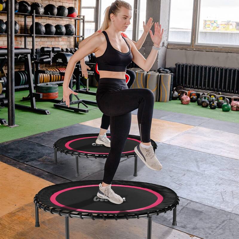 40" Rebounder Mini Trampoline. Protect Your Knees. Indoor Trampoline for Workout Fitness for